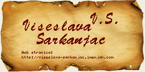 Višeslava Sarkanjac vizit kartica
